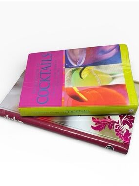 Mixology Cocktail Book Bundle Bar Cart Decor Home Bartender Recipe Guide Set